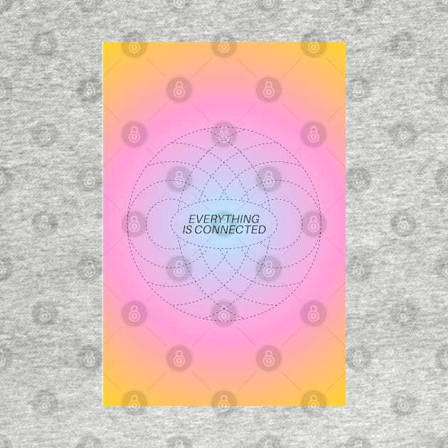 Positive Affirmation Modern Aesthetic Pink and Yellow Gradient Aura by mystikwhale